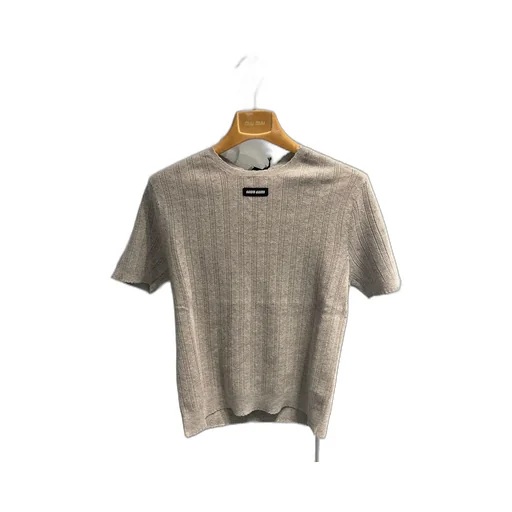 Miu Miu Short-Sleeved Knitted Jumper