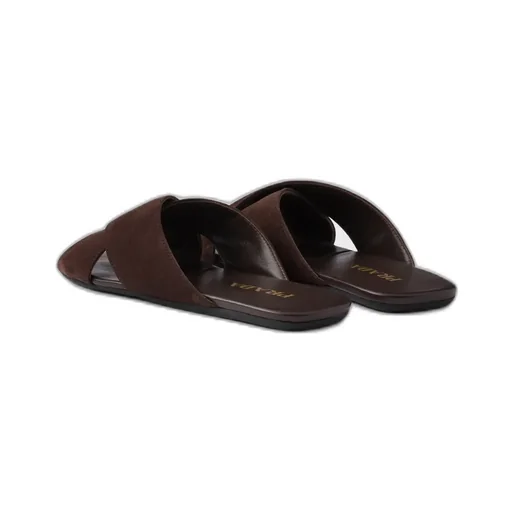 Prada Cross-Strap Slides