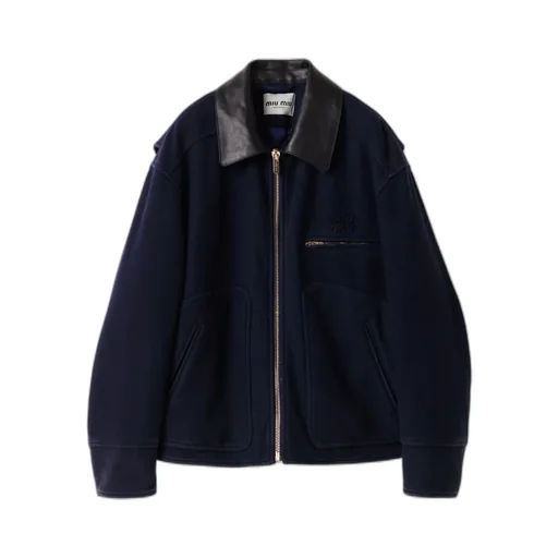 Washed Wool Cloth Blouson Jacket