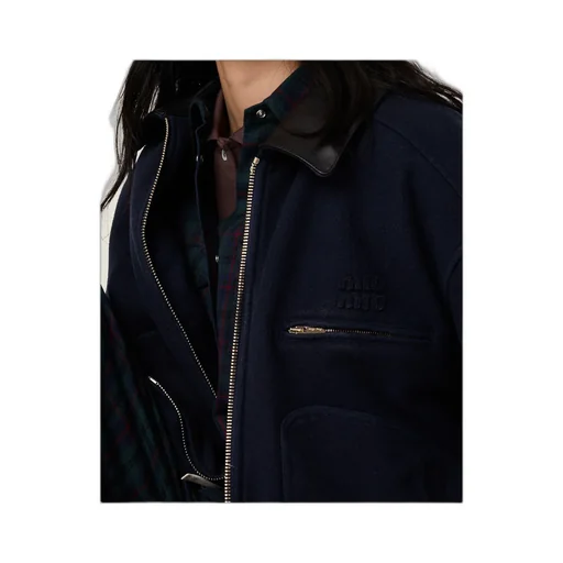 Washed Wool Cloth Blouson Jacket