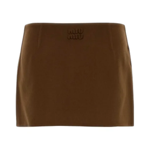 Miu Miu Logo-Detailed Mini Skirt