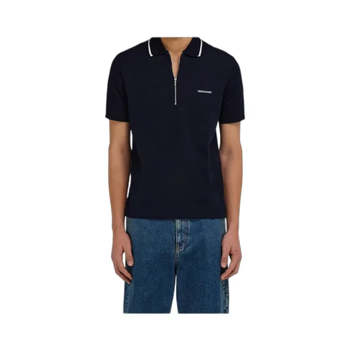 Cotton Polo Shirt With Zip Closure