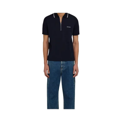 Cotton Polo Shirt With Zip Closure