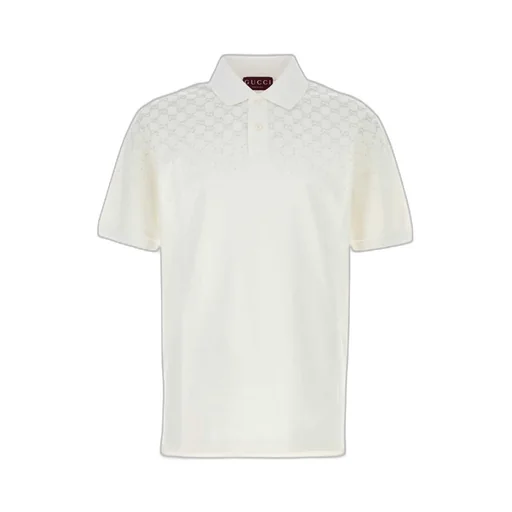 Gucci Gg Monogram Stretch Piquet Polo Shirt
