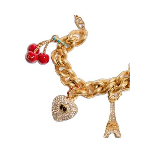 Chez Valentino Bracelet In Metal, Enamel And Swarovski® Crystals