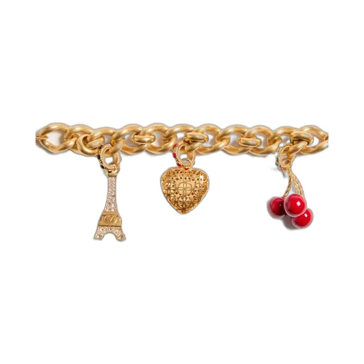 Chez Valentino Bracelet In Metal, Enamel And Swarovski® Crystals