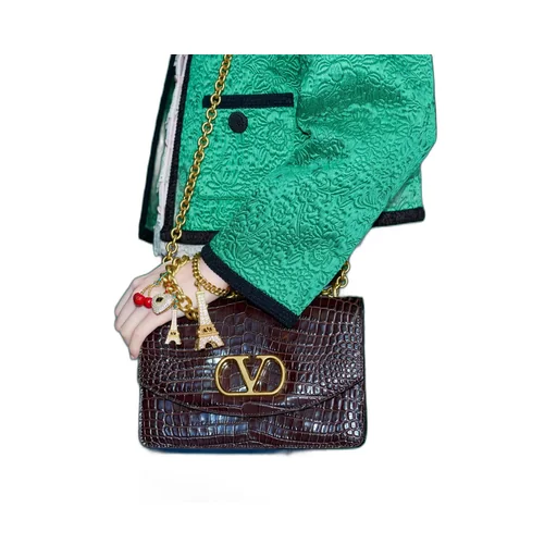 Chez Valentino Bracelet In Metal, Enamel And Swarovski® Crystals