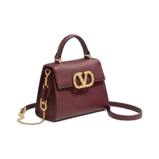 Valentino Garavani Vsling Small Handbag In Grainy Calfskin With Jewel Logo