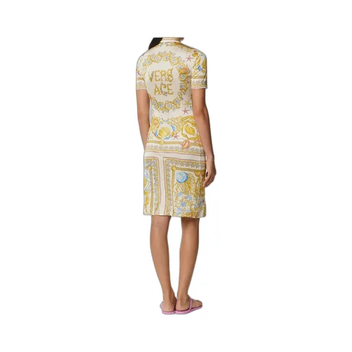 Versace Barocco Printed Short-Sleeved Dress