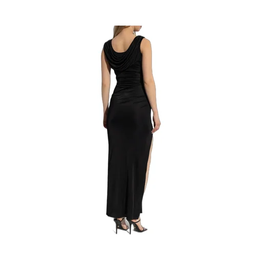 Versace Safety-Pin Detailed Ribbed Dress