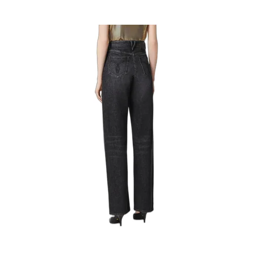 Versace Distressed Straight-Leg Jeans