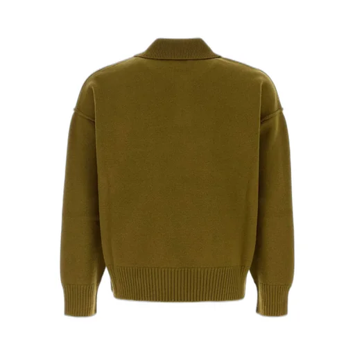Ami Paris Ami De Coeur Ribbed Hem Polo Shirt