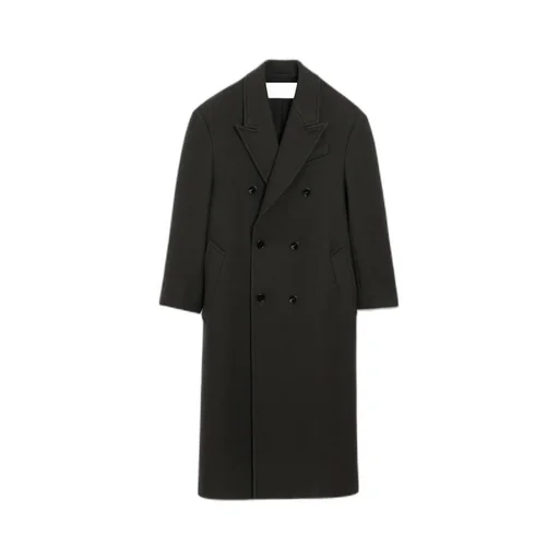Ami Paris Double-Breasted Mid-Length Coat