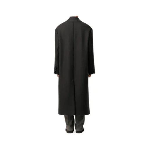 Ami Paris Double-Breasted Mid-Length Coat