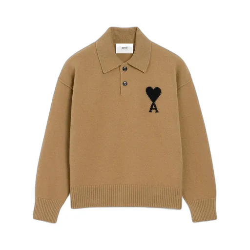 Ami Paris Ami De Coeur Logo Intarsia-Knit Jumper