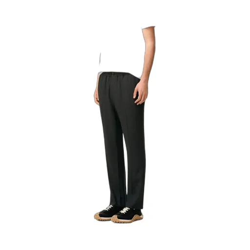 Ami Paris Elasticated Waist Straight-Leg Trousers