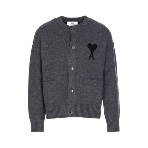 Ami Paris Ami Alexandre Matiussi Crewneck Buttoned Cardigan