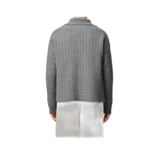 Ami Paris Cable Knitted Polo