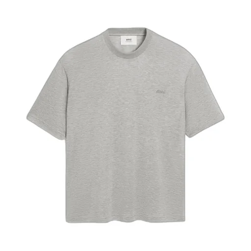 Ami Paris Logo Embroidered Short Sleeved T-Shirt