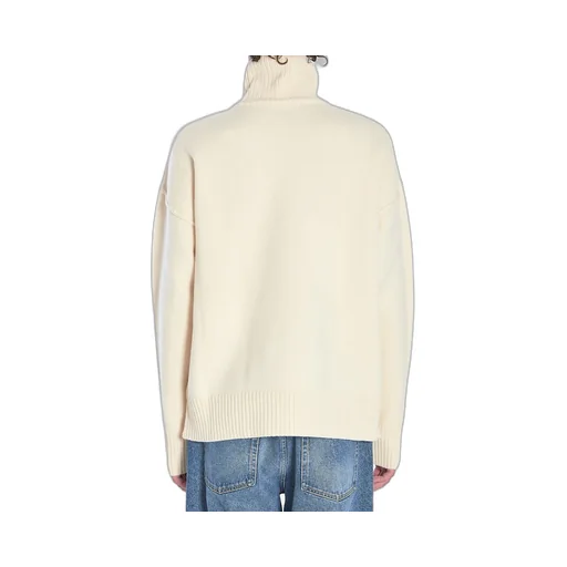 Ami Paris Ami De Coeur Turtleneck Logo Intarsia-Knit Jumper