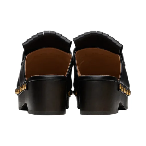V-Logo Signature Fringed Mules