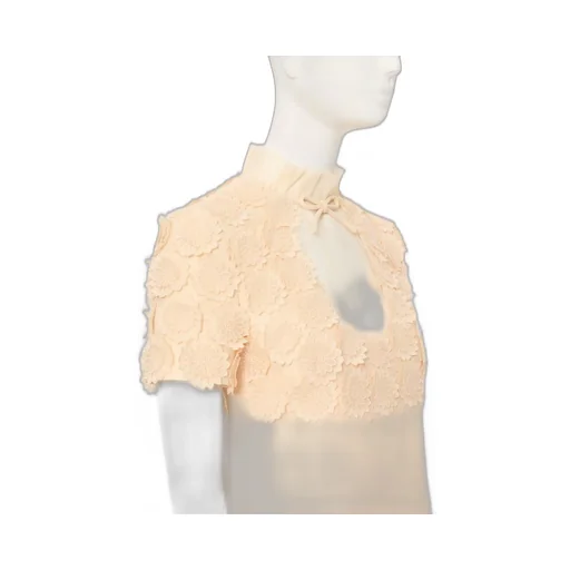 Embroidered Crepe Couture Short Dress