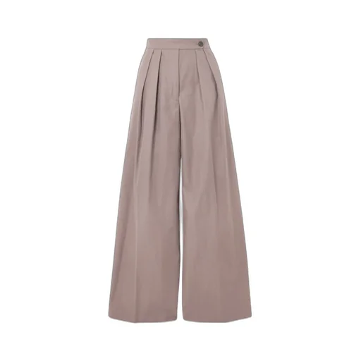 Pleated Wide-Leg Trousers