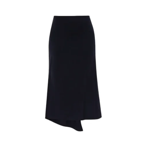 Asymmetric-Hem Midi Skirt
