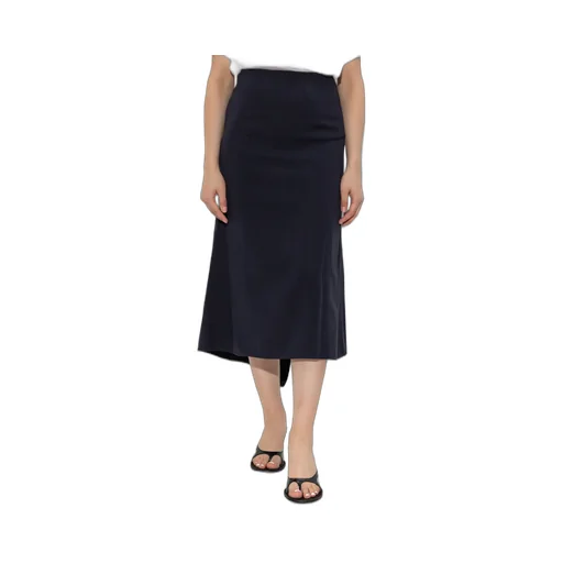 Asymmetric-Hem Midi Skirt