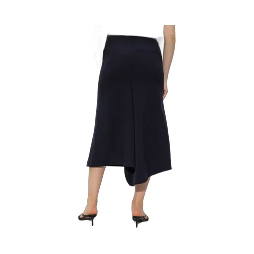 Asymmetric-Hem Midi Skirt