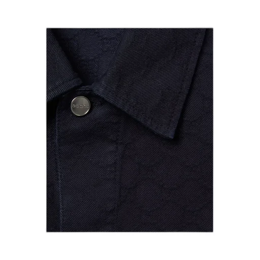 Bleached Gg Cotton Denim Jacquard Shirt