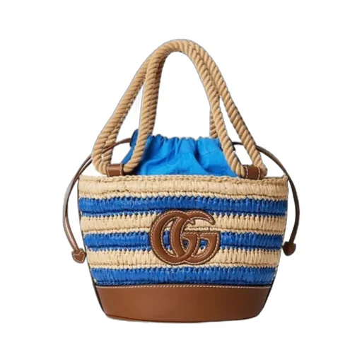 Gucci Woven Mini Bucket Bag