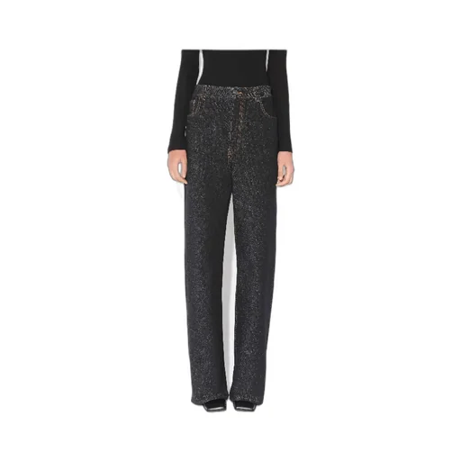 Contrast-Stitching Jeans