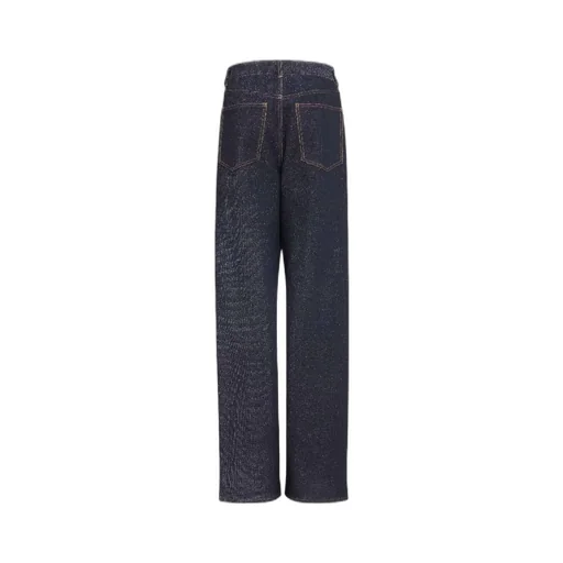 Contrast-Stitching Jeans