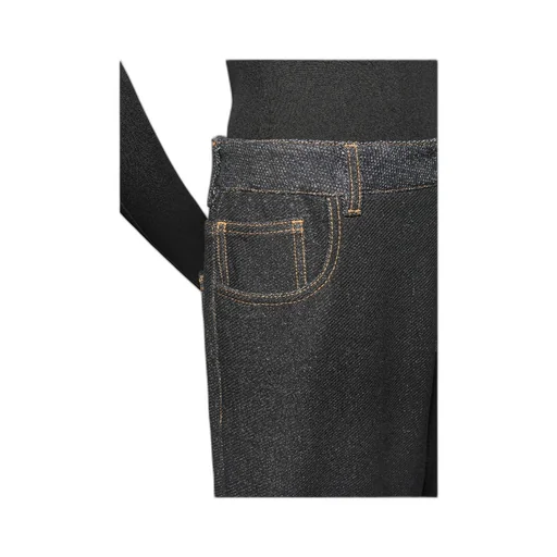 Contrast-Stitching Jeans