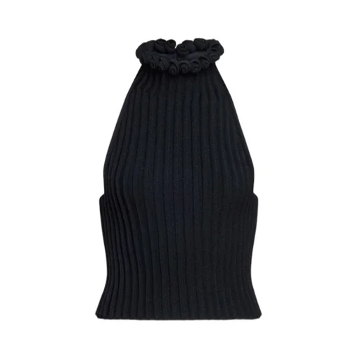 AlaÏA Ribbed Knit Halter Top