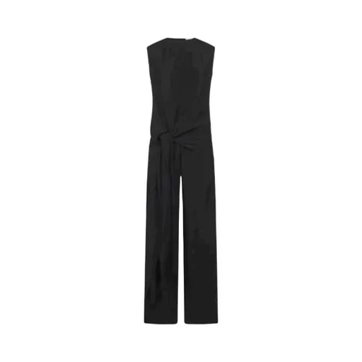 AlaÏA Sleeveless Tie-Front Open Back Jumpsuit