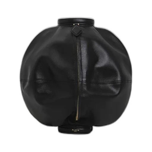 Paneled Polished Leather Clutch