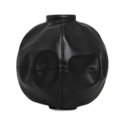 Paneled Polished Leather Clutch