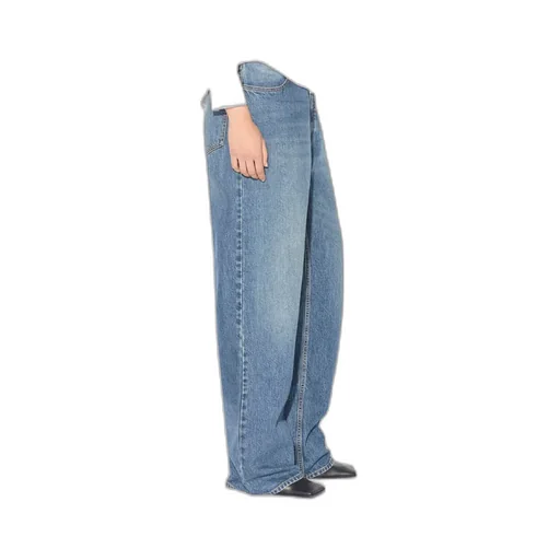 AlaÏA Contrast-Stitch Straight Leg Jeans