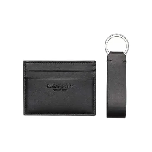 Dsquared2 Logo Printed Credit Card Holder Keyring Set