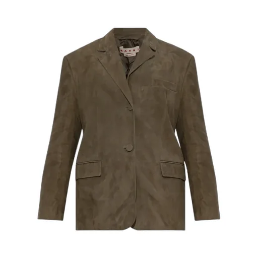 Marni Single-Breasted Leather Jacket