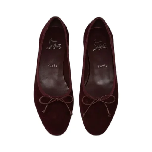 Christian Louboutin Sweetie Jane Bow Round-Toe Ballet Flats