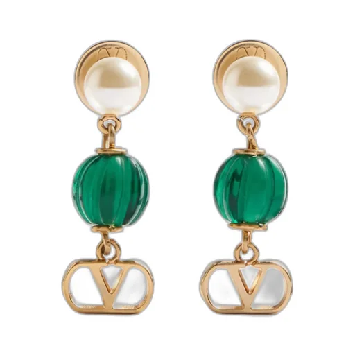 Valentino Vlogo Signature Embellished Drop Earrings