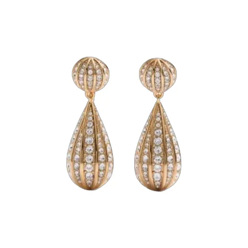 Poetiques Des Gouttes Metal And Swarovski® Crystal Earrings