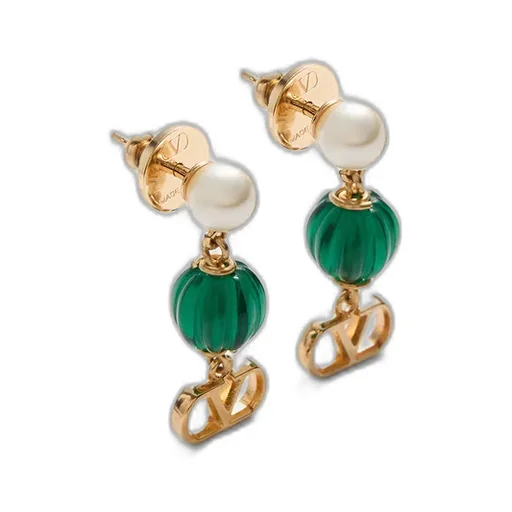 Valentino Vlogo Signature Embellished Drop Earrings