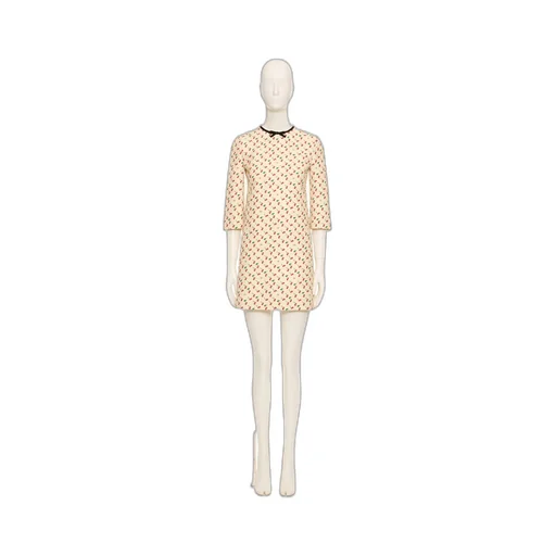 Crepe Couture Short Dress With Cherryfic Print