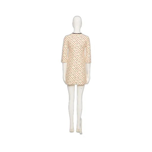 Crepe Couture Short Dress With Cherryfic Print