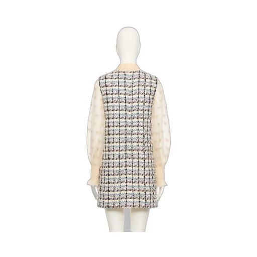 Valentino	Bow Detailed Tweed Dress