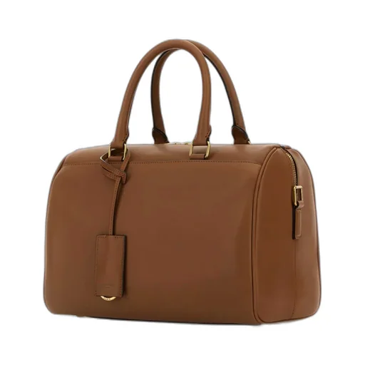 Saint Laurent Logo Debossed Zip-Up Tote Bag